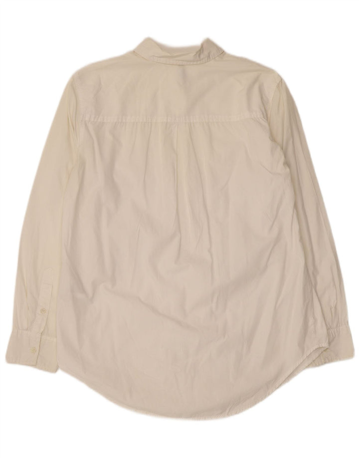 BENETTON Chemise surdimensionnée pour femme UK 6 XS Blanc Coton