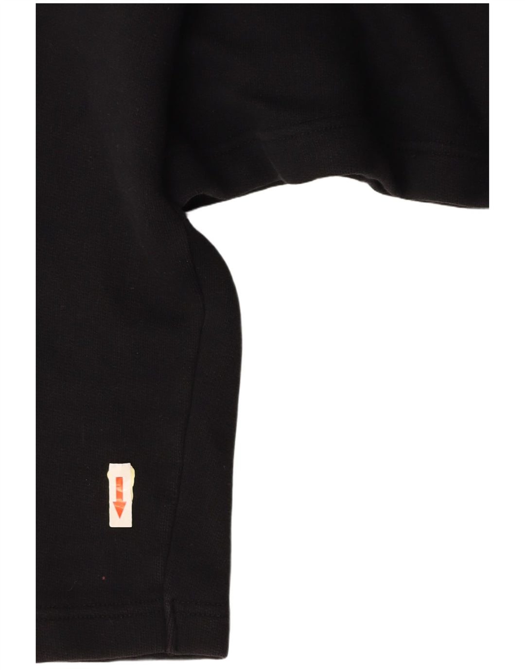 BENETTON Polo court graphique surdimensionné pour femme UK 10 Small Noir