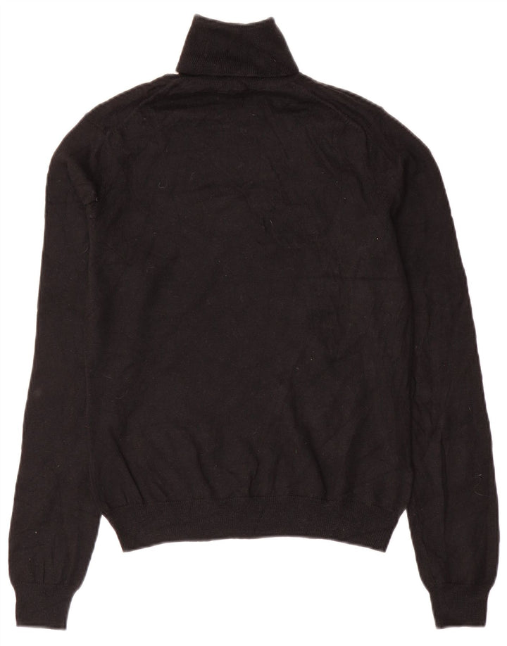 BROOKS BROTHERS Pull col roulé pour femme UK 10 Petit Noir