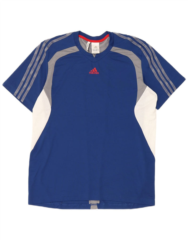 Adidas Hommes Climacool T-Shirt Haut Grand Bleu Colorblock Polyester