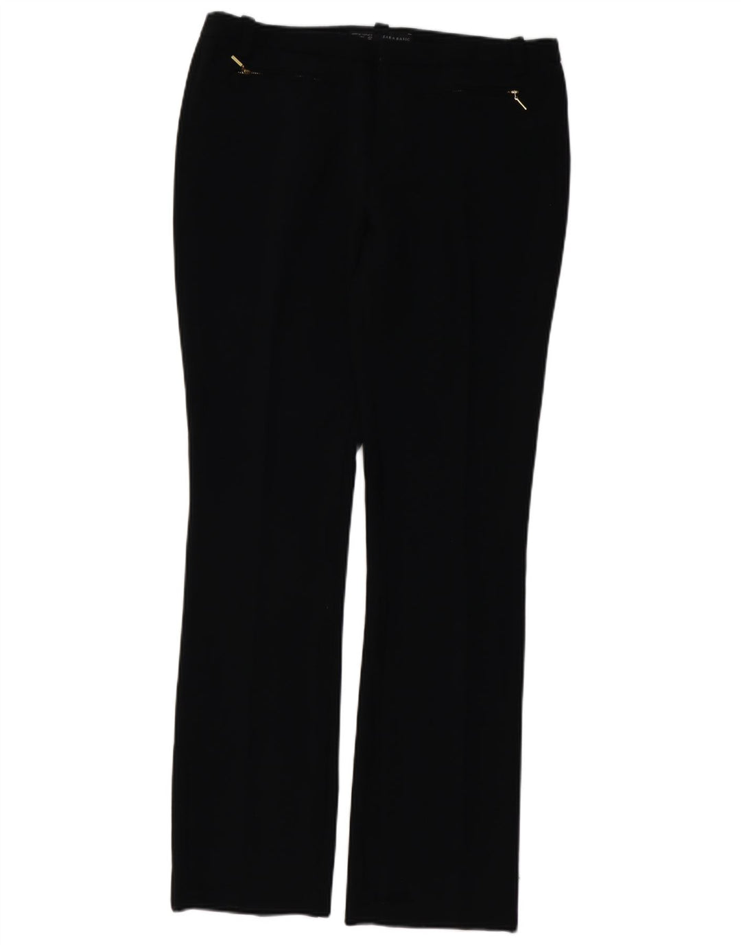 Pantalon de costume droit pour femme ZARA Large W30 L32 Noir
