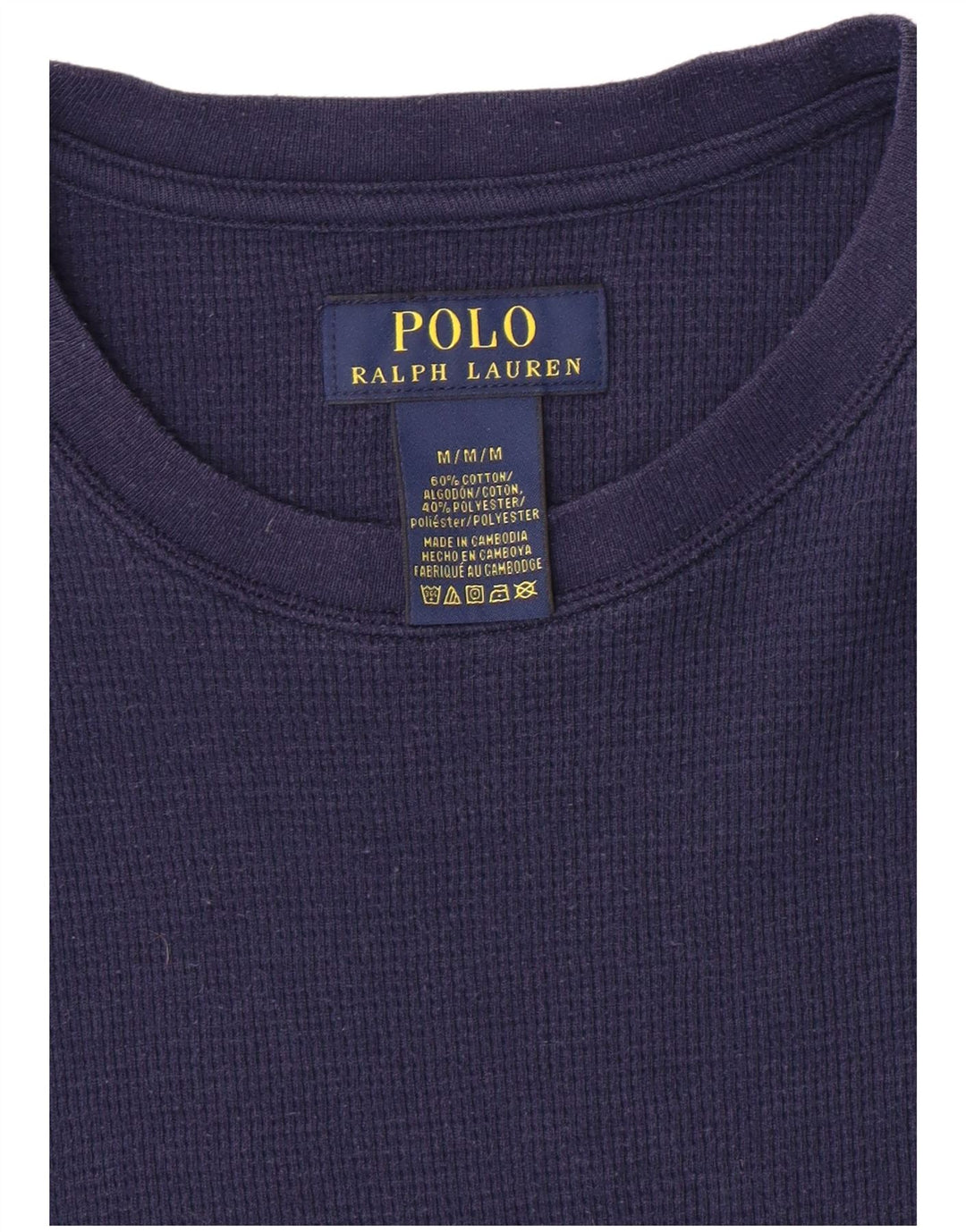 POLO RALPH LAUREN Haut Homme Manches Longues Bleu Marine Moyen Coton