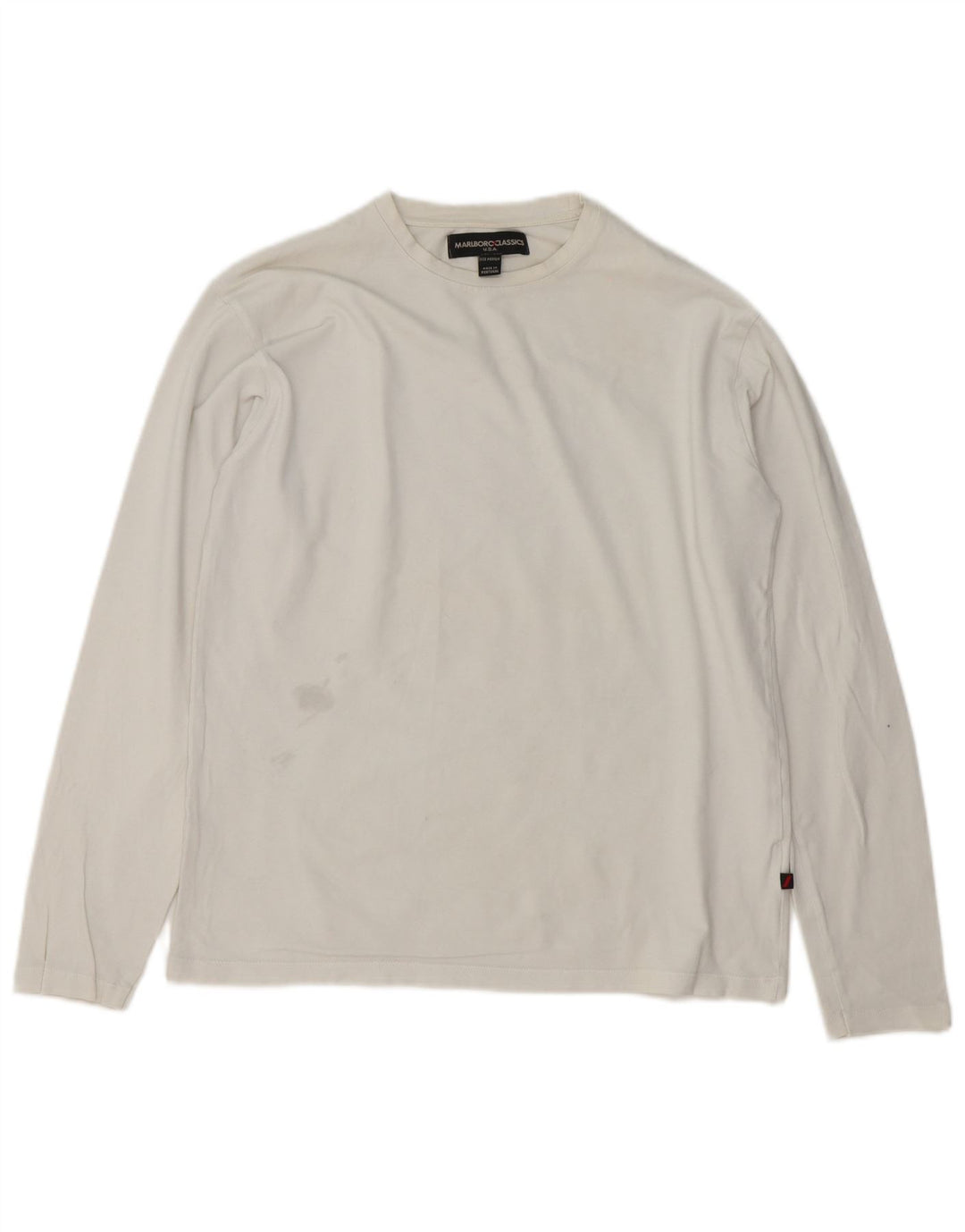 Marlboro Classics Haut à manches longues pour homme en coton blanc moyen