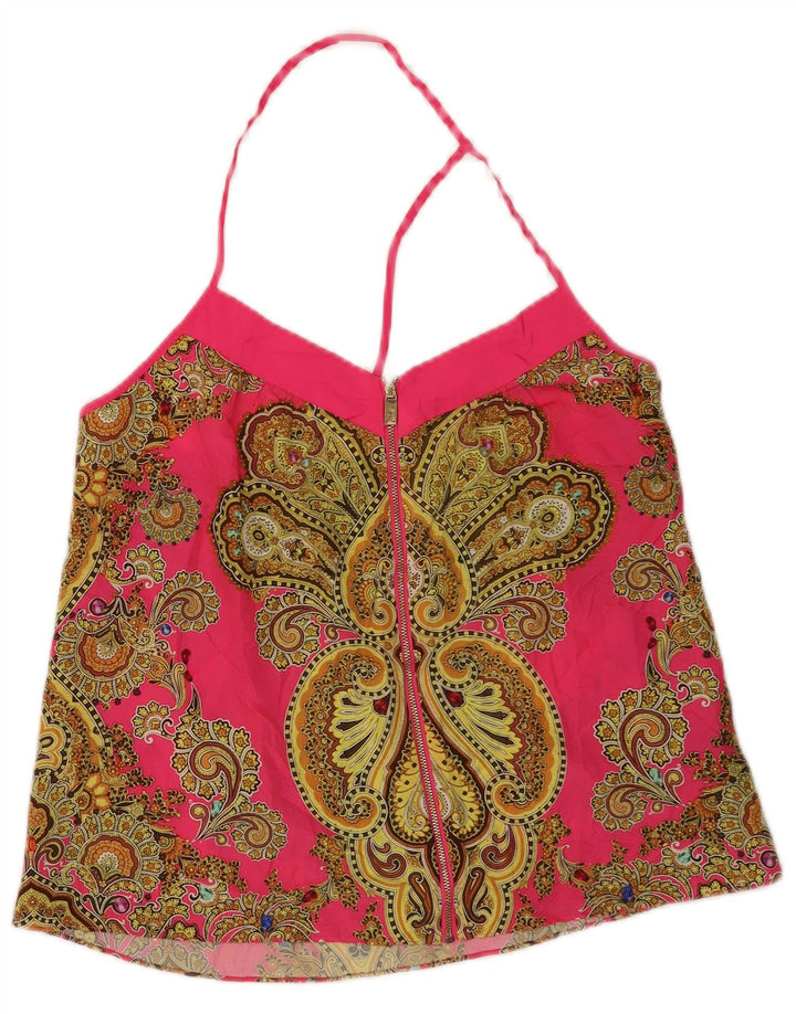 Ted Baker Haut Licou Femme UK 42 Rose Moyen Paisley Polyester