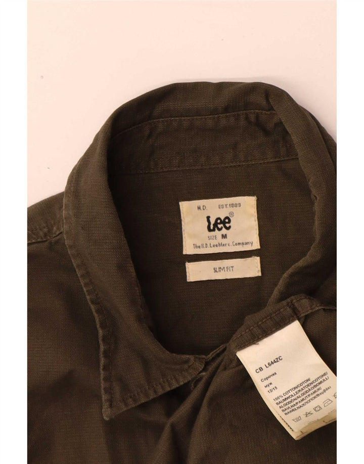 Lee Chemise Slim Fit Homme Kaki Moyen Coton