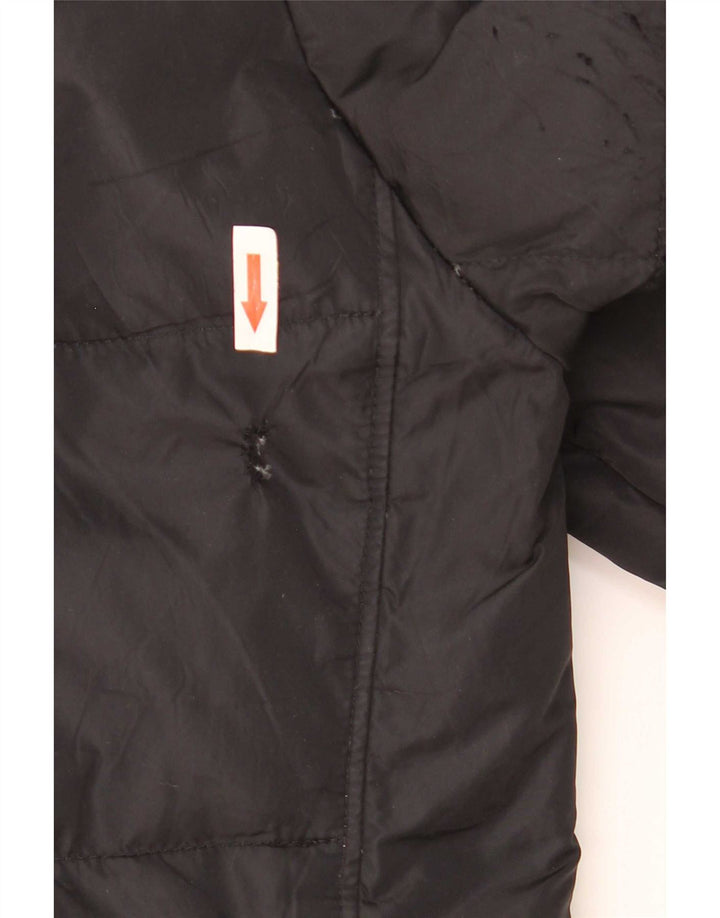 PEUTEREY Manteau matelassé à capuche pour homme UK 40 Large Noir Polyester