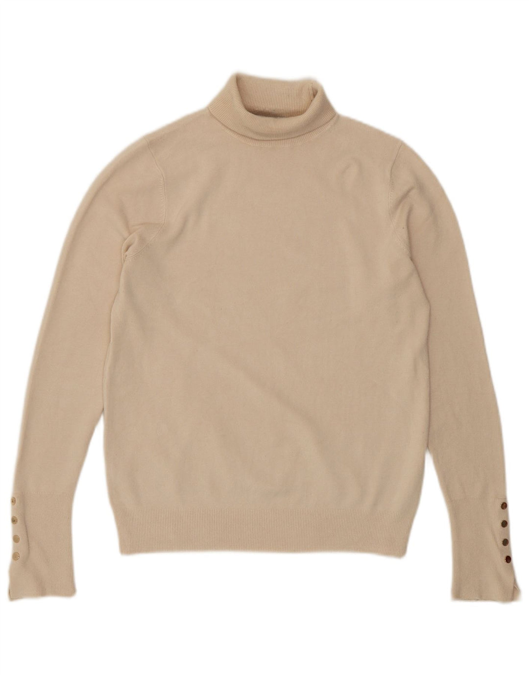Zara Pull col roulé pour femme UK 12 Medium Off White Viscose