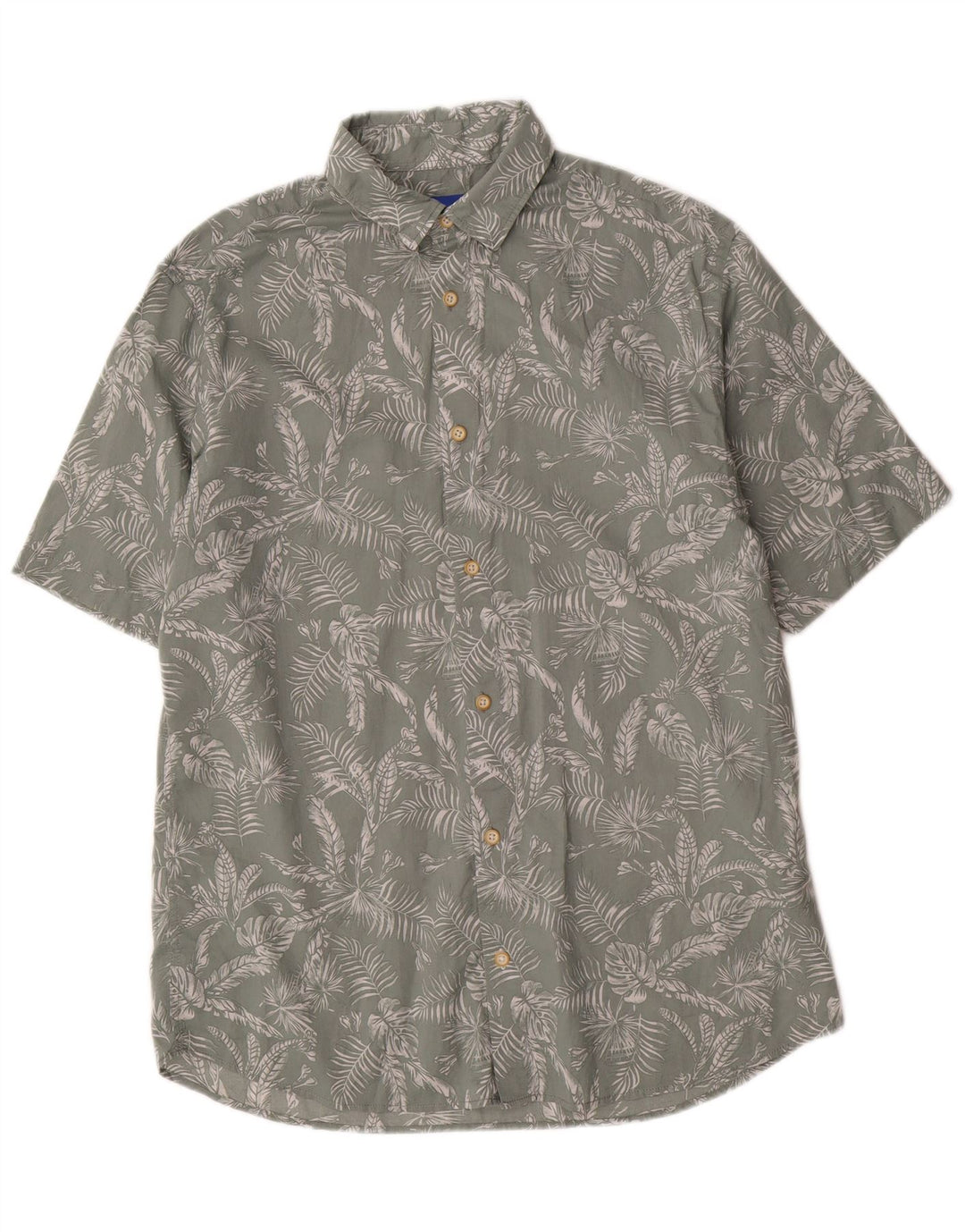 Jack & Jones Chemise à Manches Courtes Homme Vert Moyen Floral Coton