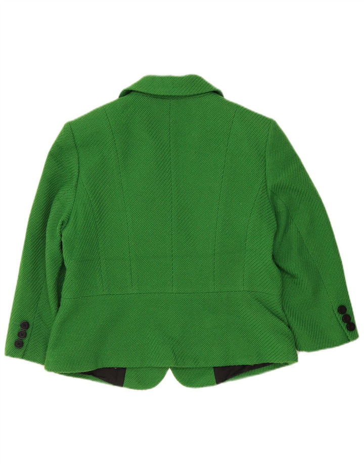 Marks & Spencer Veste blazer à 5 boutons pour femme UK 16 Large Vert Polyester