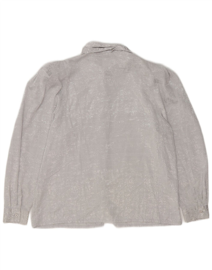 YESSICA Chemisier chemise à nouer sur le devant pour femme EU 42 Large Gris Polyester