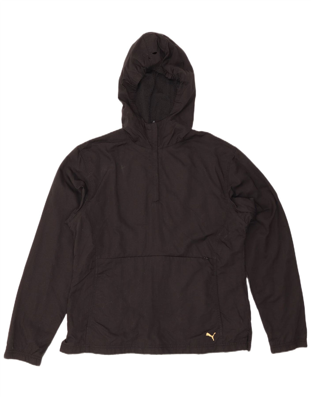 PUMA Veste Anorak à capuche pour femme UK 14 Large Noir Nylon