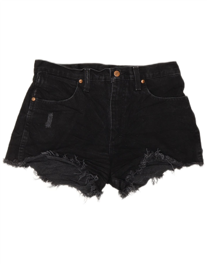 WRANGLER Short en jean vieilli pour femme W32 Large Noir