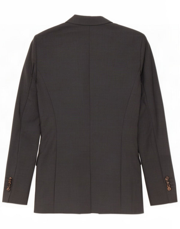 Massimo Dutti Veste blazer à 2 boutons pour femme EU 38 Petite laine grise