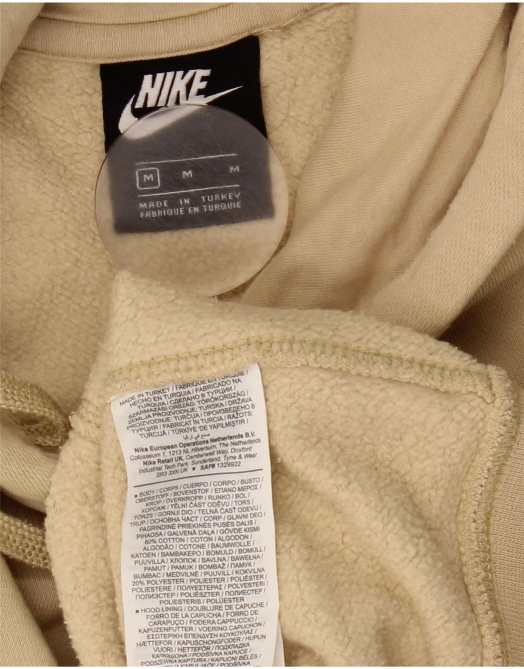 Nike Pull à capuche en coton beige moyen pour homme