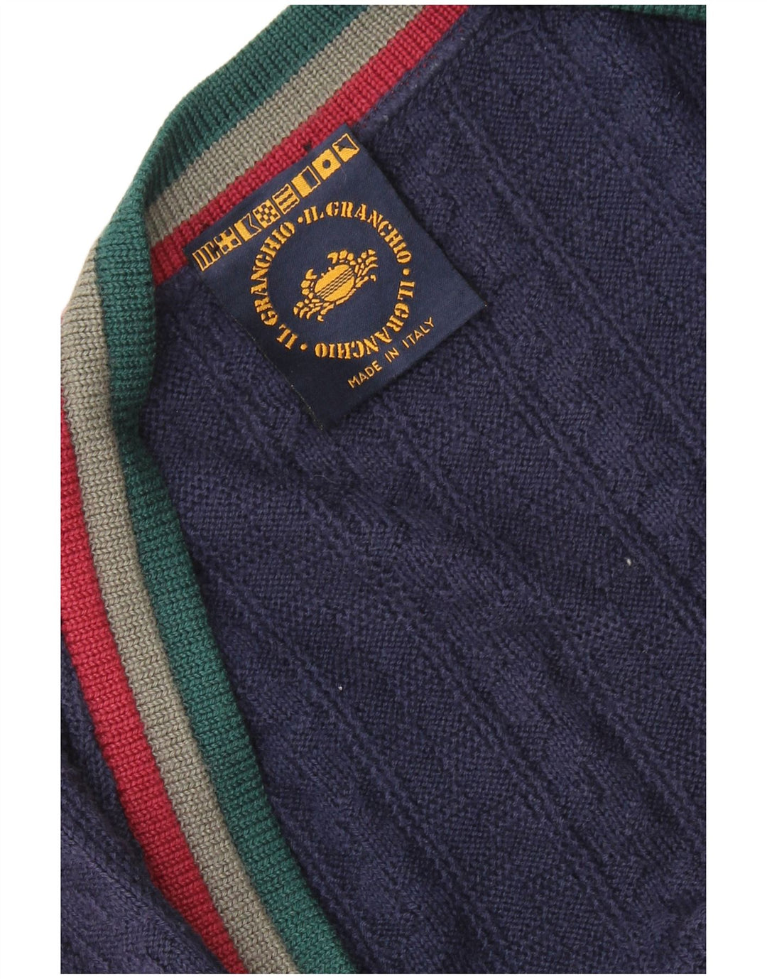 IL GRANCHIO Pull Cardigan Homme XL Bleu Marine