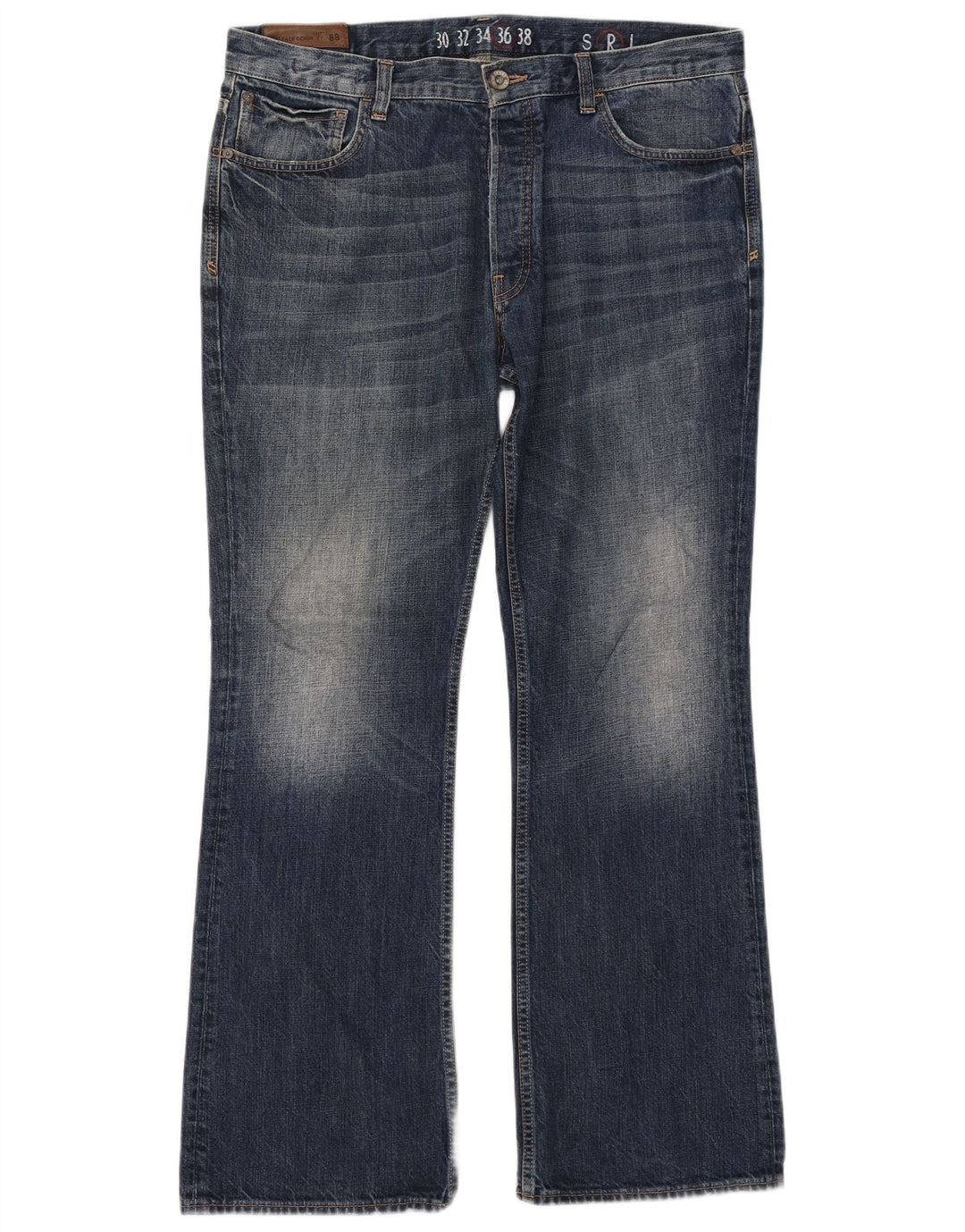 Fat Face Jean Bootcut Homme W36 L32 Bleu Marine Coton