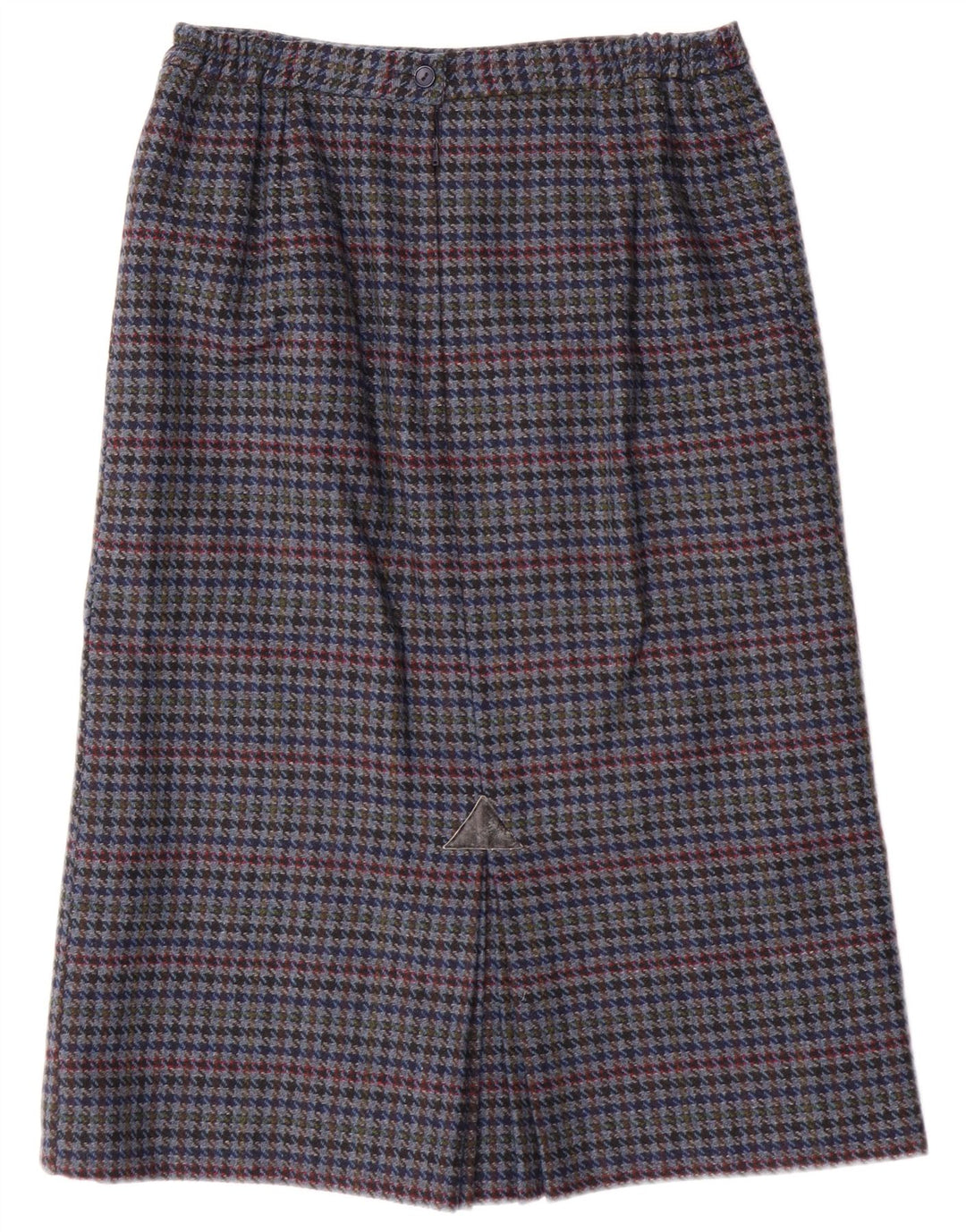jupe crayon femme vintage UK 14 Medium W28 Blue Houndstooth