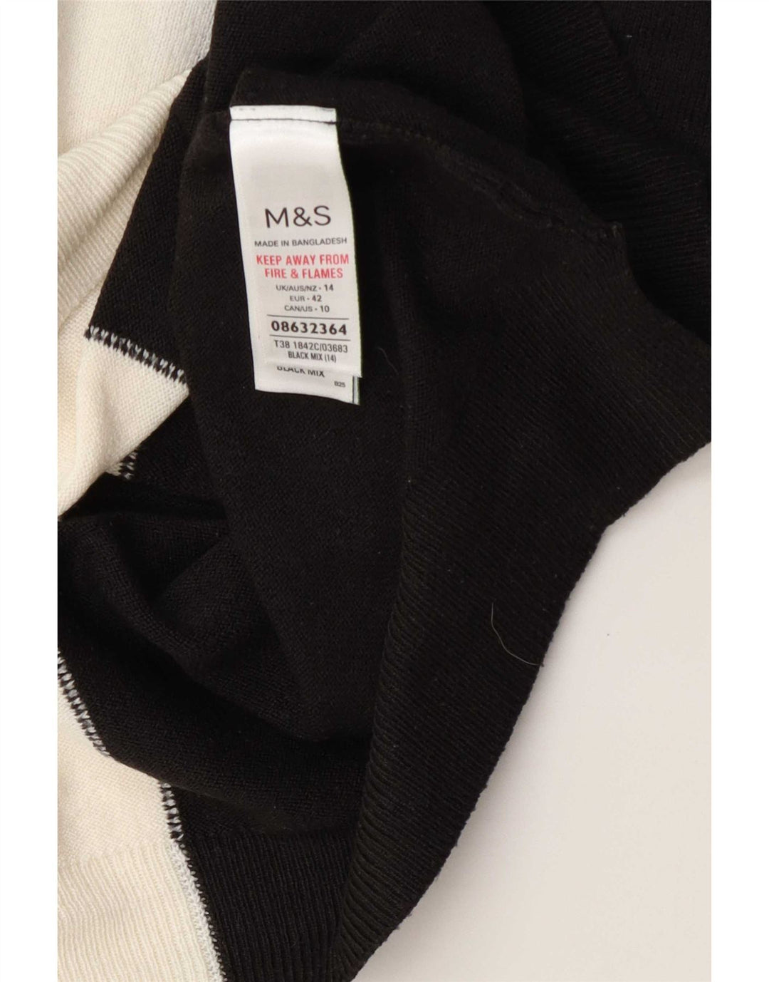 Marks & Spencer Pull ras du cou pour femme UK 14 Large Multicolore