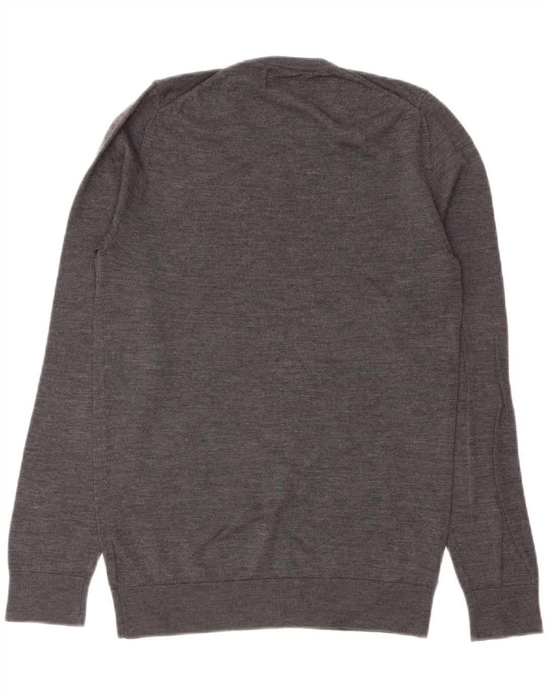 MARKS & SPENCER Pull col V pour homme en laine mérinos gris petit
