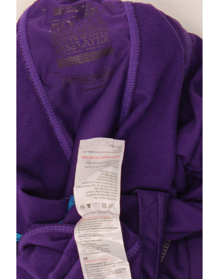 Mountain Warehouse Haut à capuche à manches longues et col zippé pour homme Violet moyen