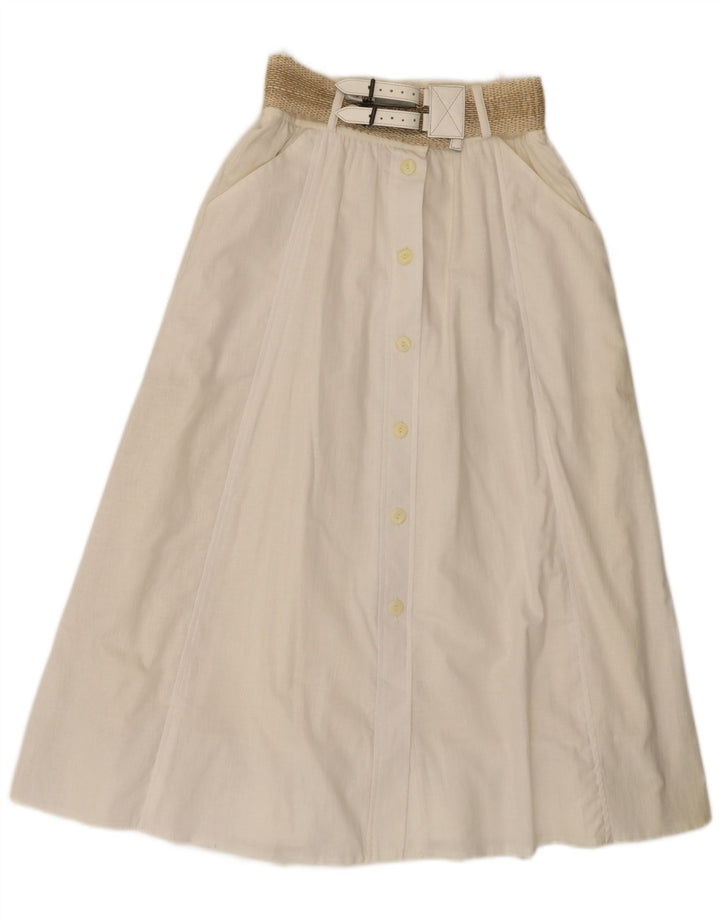 Gerry Weber Jupe évasée femme EU 36 Small W26 coton blanc