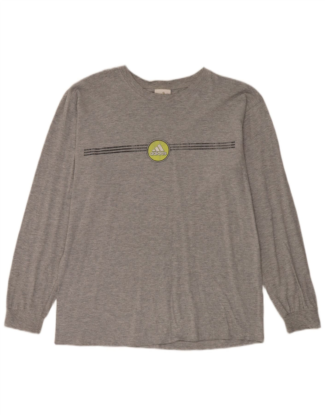 Adidas Haut graphique à manches longues pour hommes, grand coton gris