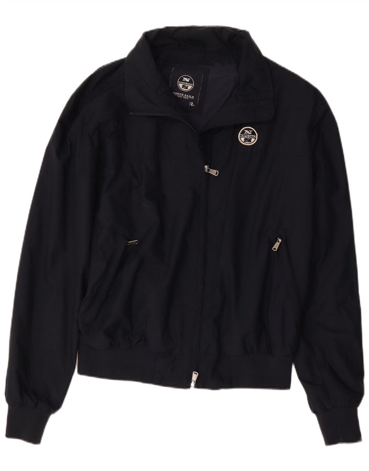 North Sails Veste Bomber Femme UK 16 Large Bleu Marine Polyamide