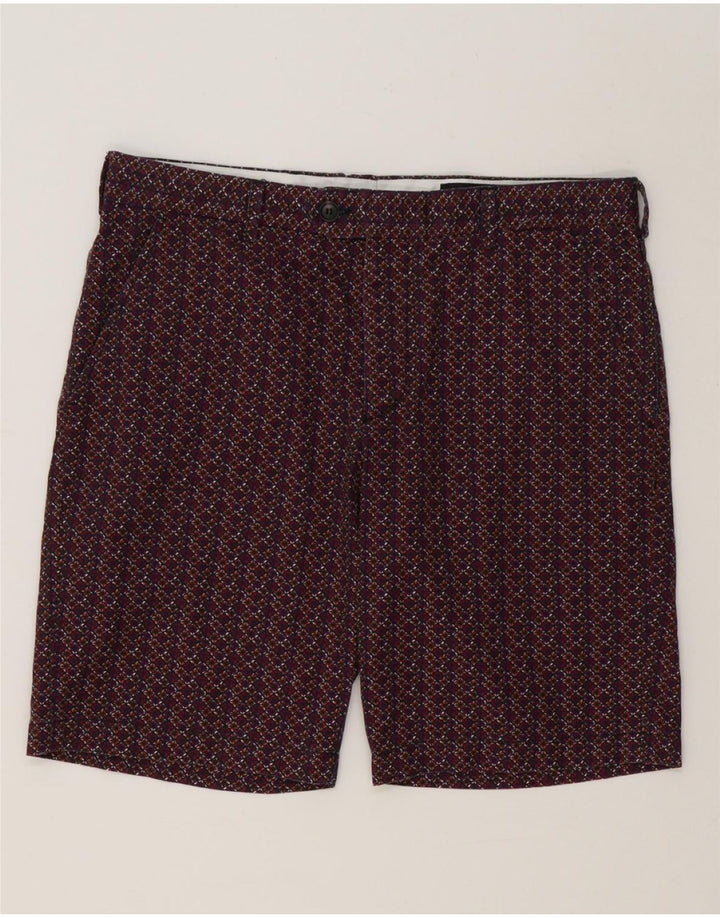 French Connection Short Chino Homme W34 Large Multicolore Géométrique