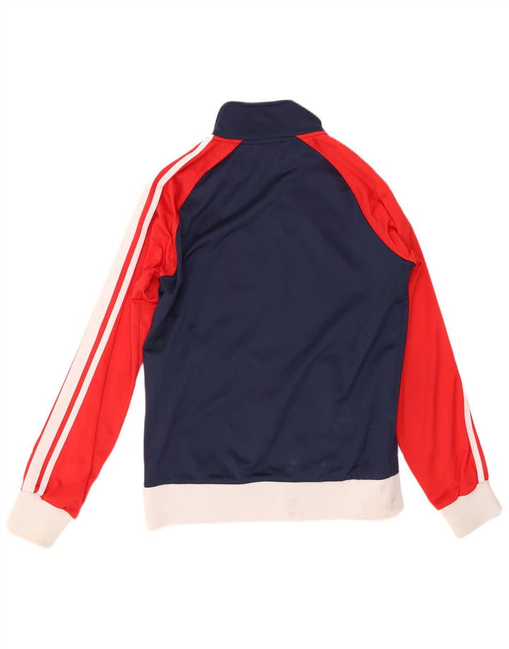 ASICS Veste de survêtement pour homme Small Bleu marine Colorblock Polyester