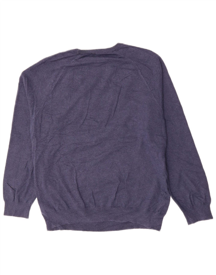 FRENCH CONNECTION Pull à col rond pour homme en coton bleu marine Taille L