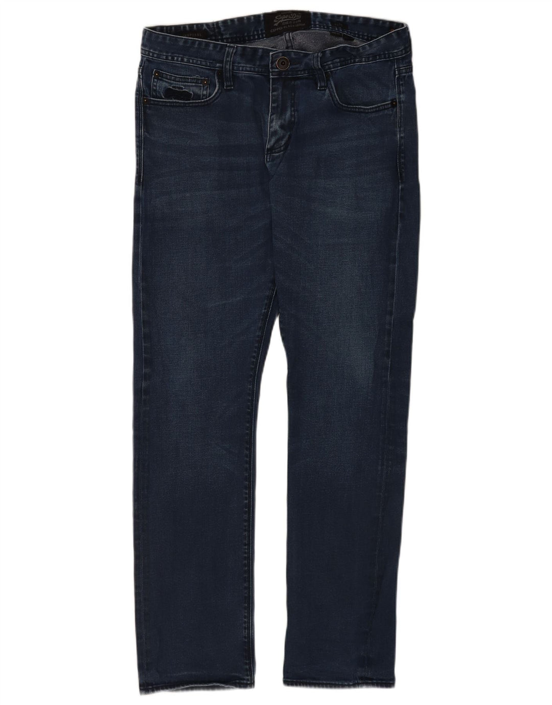 Superdry Jean Slim W34 L32 Bleu Marine Coton Homme