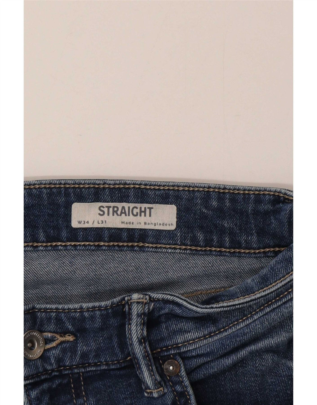 Marks & Spencer Jean droit homme W34 L31 bleu coton