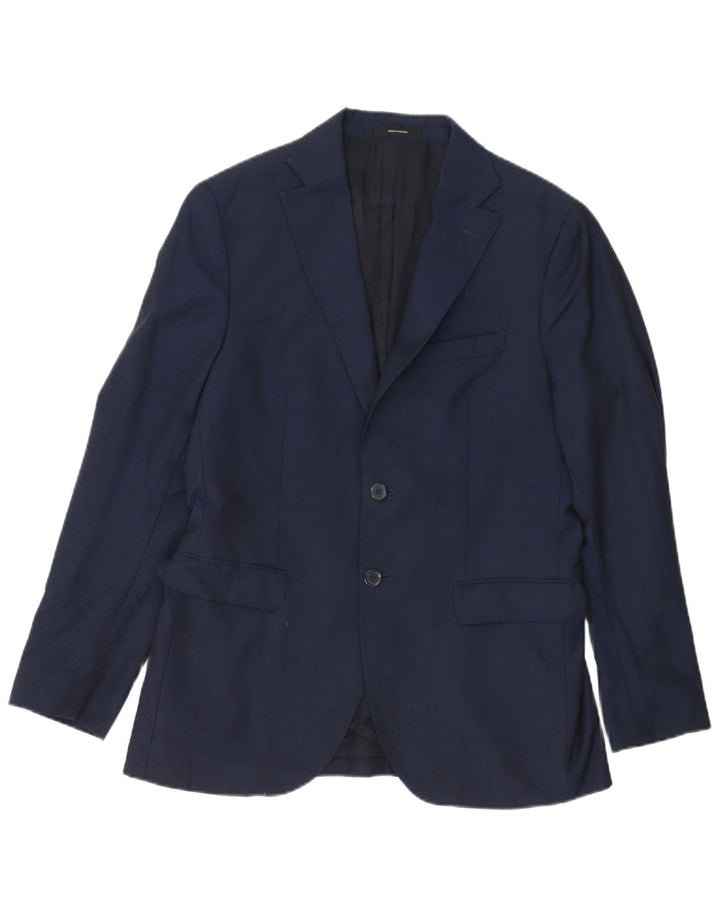 Massimo Dutti Veste Blazer 2 Boutons Homme IT 48 Laine Bleu Marine Moyen