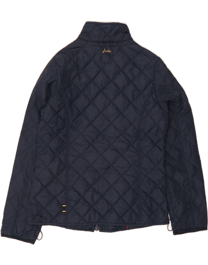 JOULES Womens Quilted Jacket UK 12 Medium  Navy Blue Polyester Vintage Joules and Second-Hand Joules from Messina Hembry 
