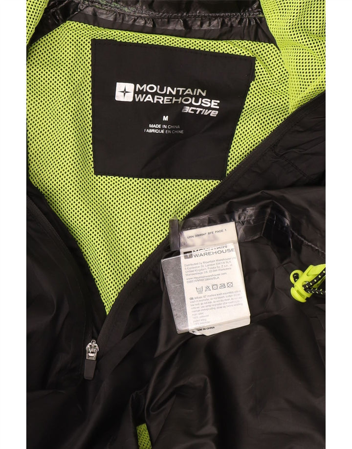 Mountain Warehouse Veste de pluie à capuche pour homme UK 38 Medium Noir Polyester