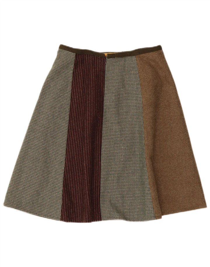 Baba Femme Jupe Trapèze W26 Petite Laine Patchwork Multicolore