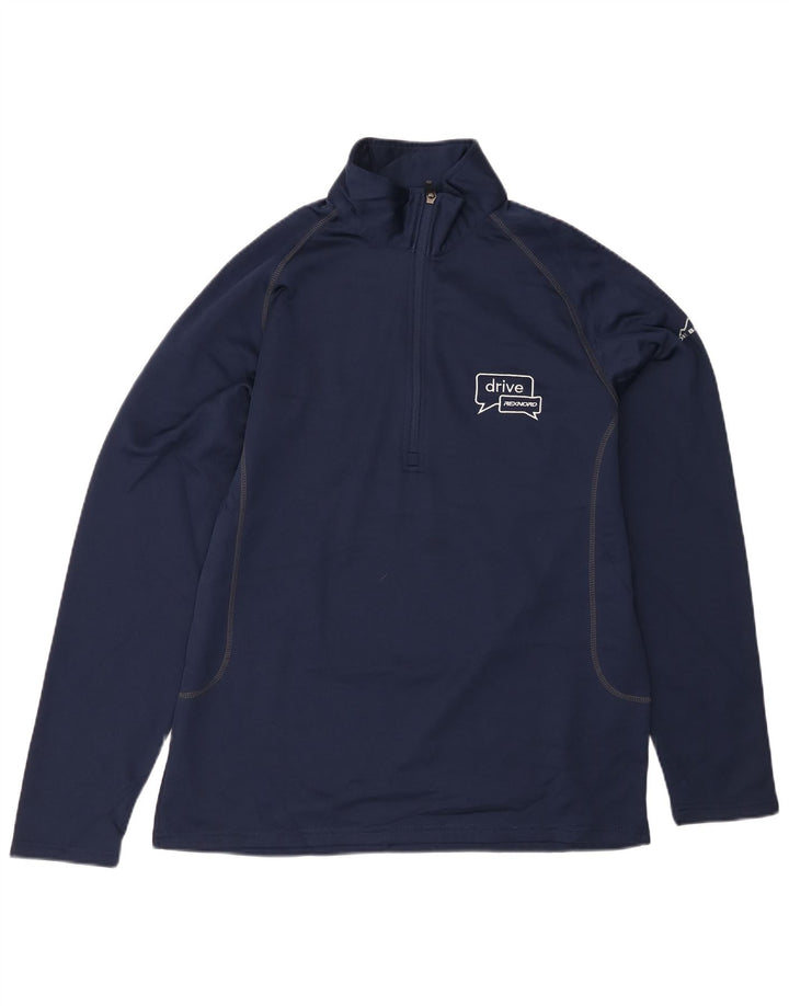 EDDIE BAUER Sweat-shirt à col zippé pour homme Grand bleu marine Polyester