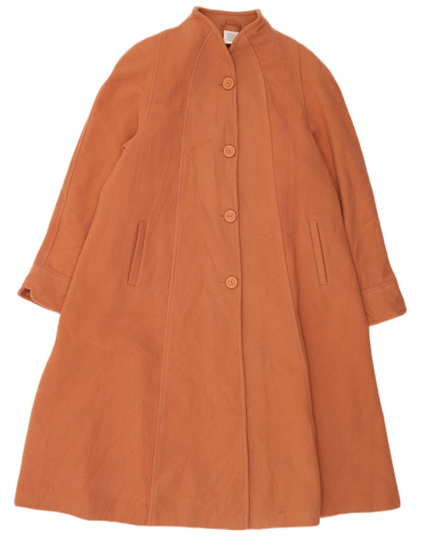 VINTAGE Manteau surdimensionné femme EU 44 XL Orange New Wool