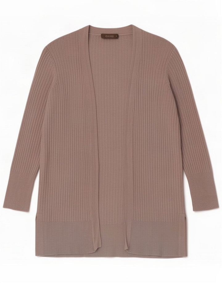 Oasis Pull cardigan ouvert pour femme UK 12 Gris moyen Viscose