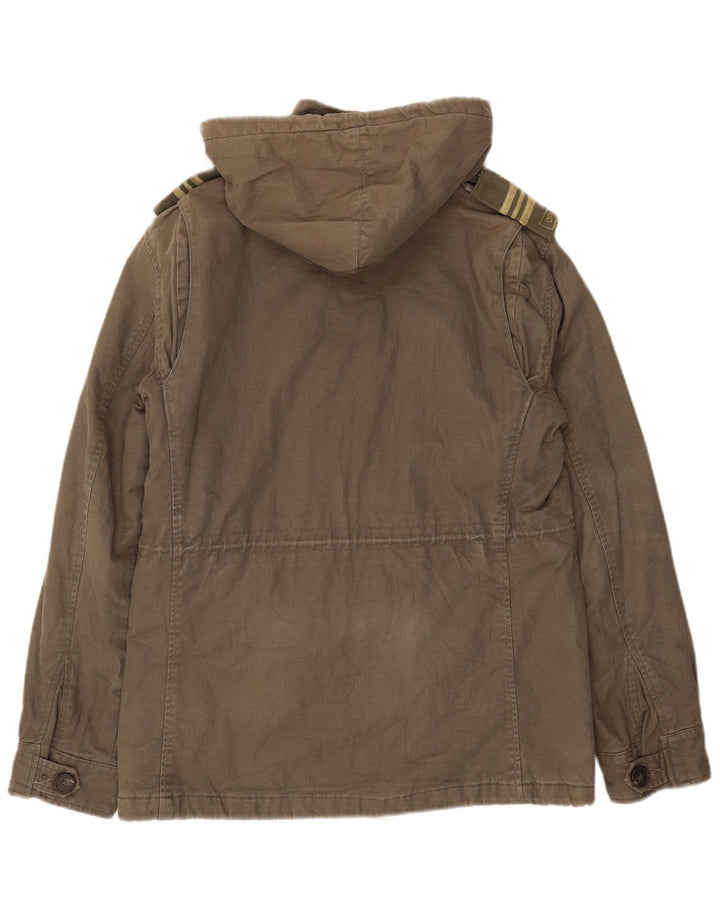 Levi's Veste militaire à capuche pour homme UK 38 Medium Kaki Coton