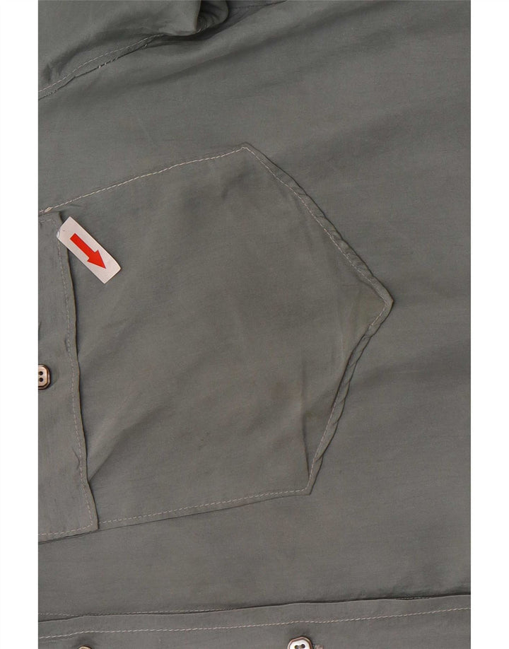 Chemisier chemise femme vintage UK 18 XL Gris