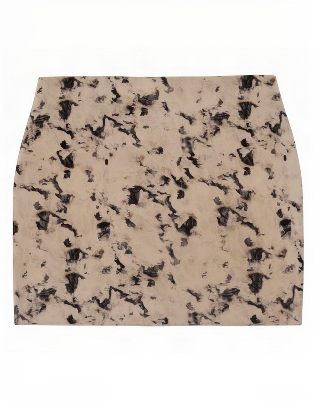 Zara Femme Mini-jupe à motif abstrait Large W30 Beige