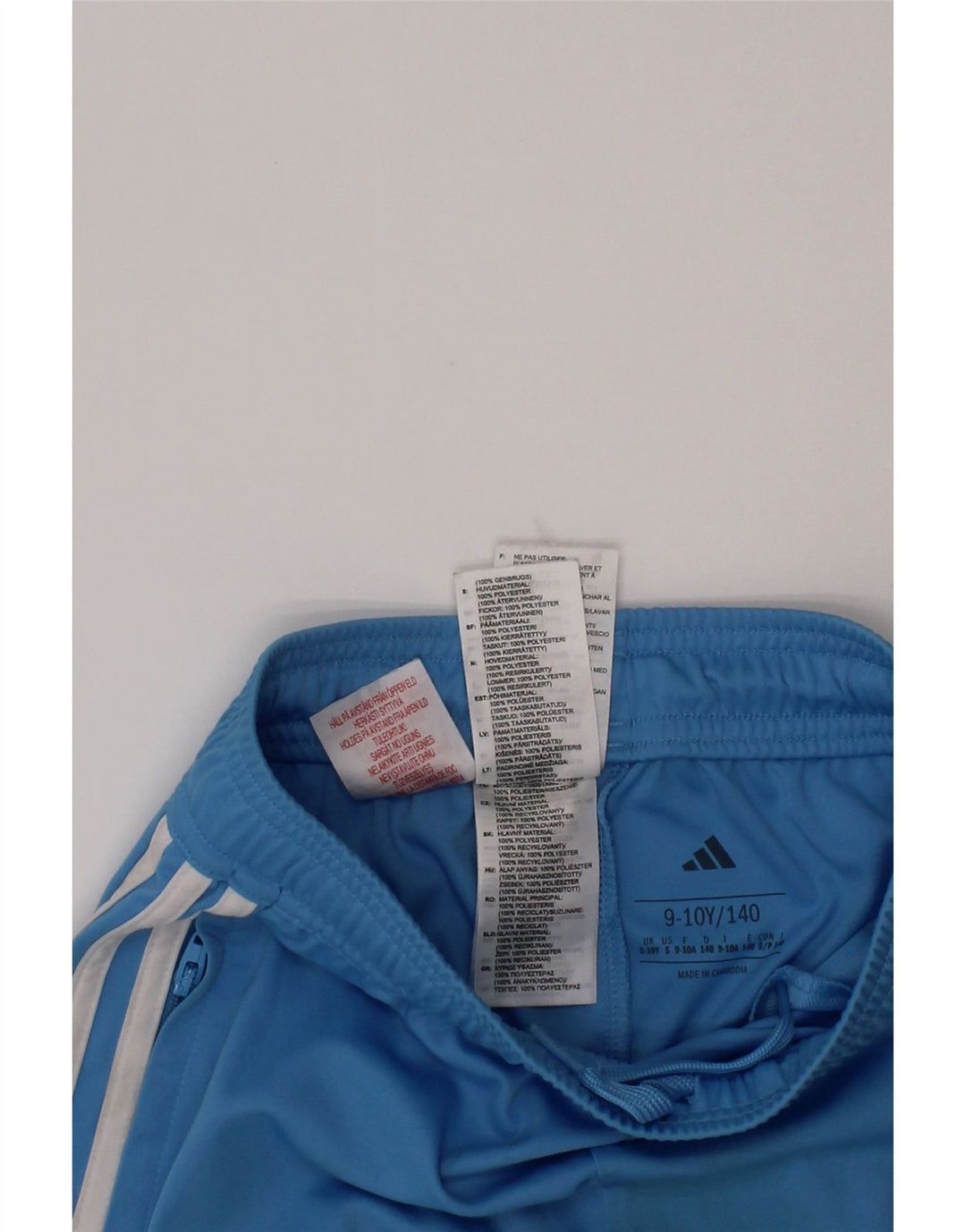 Short de sport Adidas garçon 9-10 ans bleu polyester