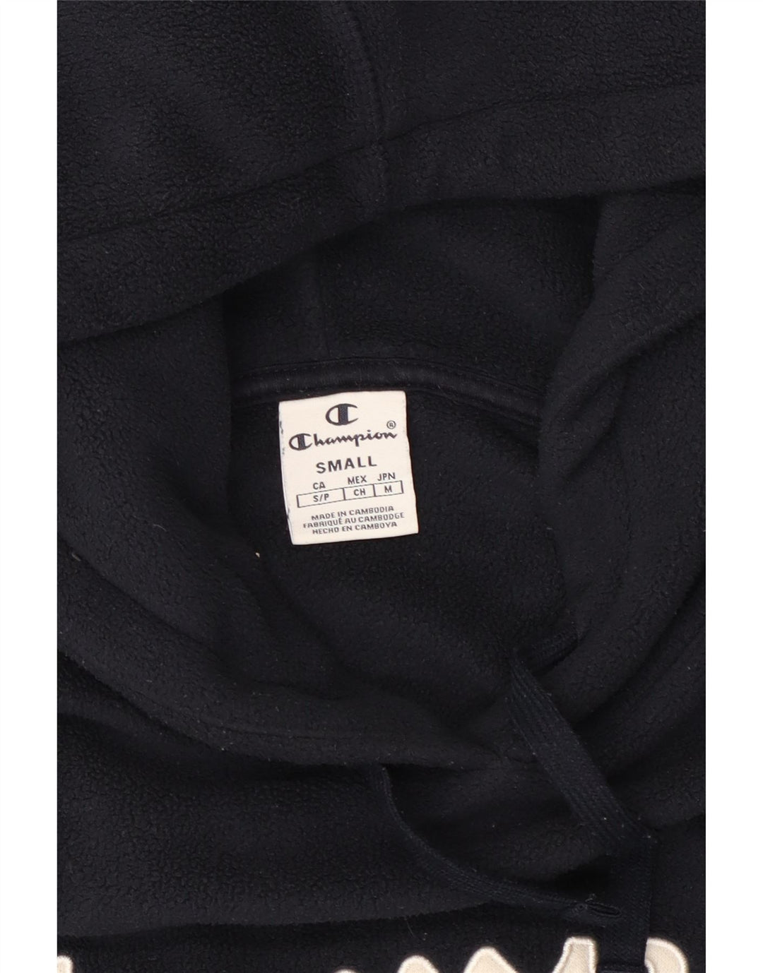 Champion Pull polaire surdimensionné graphique pour femme UK 10 Small Noir
