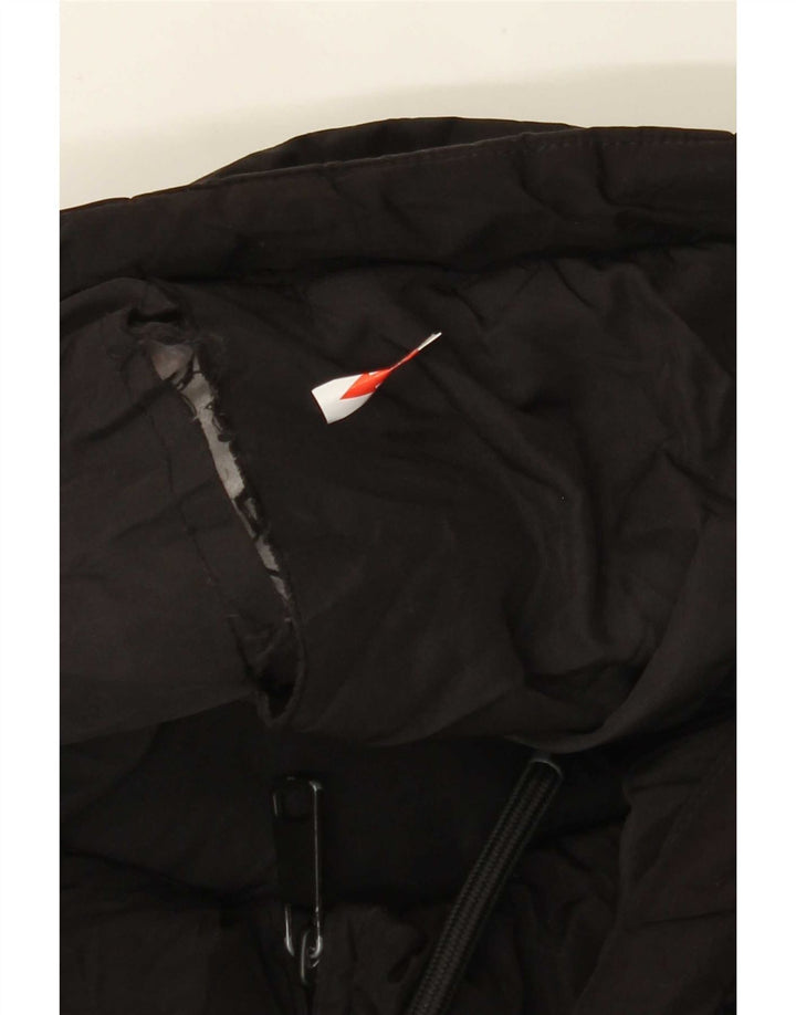 Zara Veste matelassée surdimensionnée à capuche pour femme UK 14 Polyester noir moyen