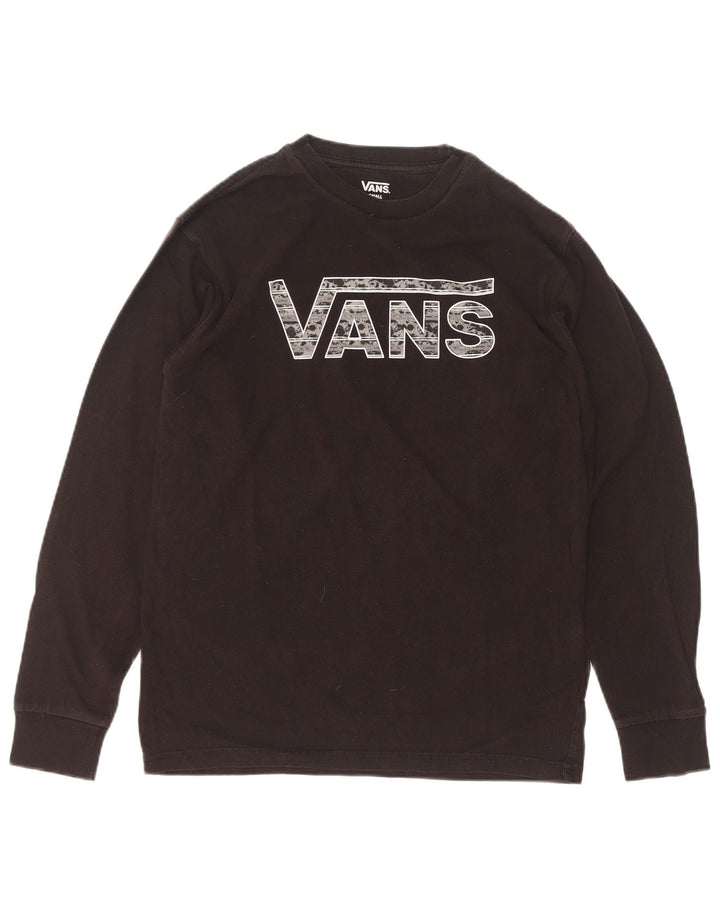 Vans Haut graphique à manches longues pour hommes, petit coton noir