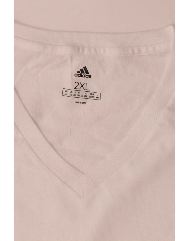 Adidas T-Shirt Homme Top 2XL Coton Blanc