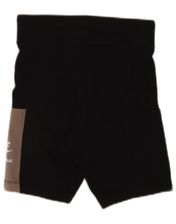 Nike Short de sport graphique pour femme UK 8 Petit coton color block noir