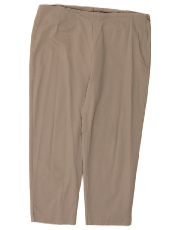 Marks & Spencer Pantalon capri droit pour femme UK 14 Large W34 L22 Gris