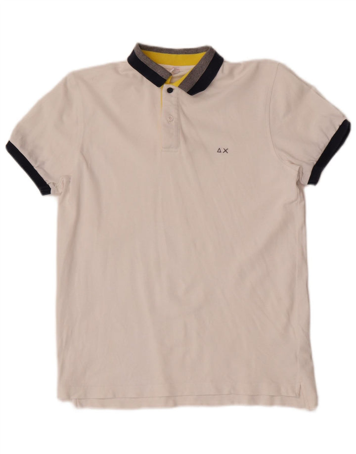 Sun68 Polo Garçon 11-12 ans Blanc Coton